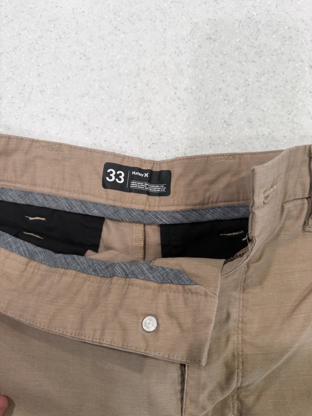 Hurley Men's Tan Chino shorts - 33 Waist